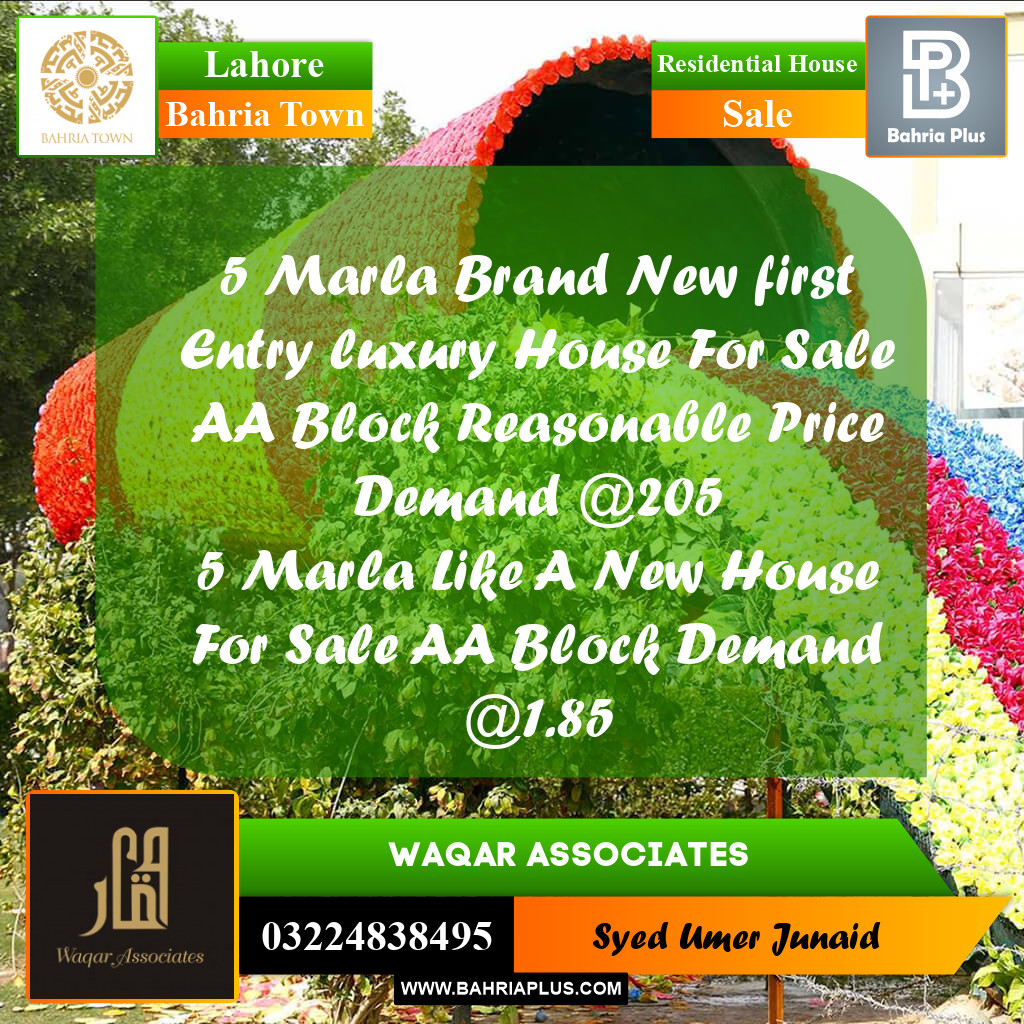 Residential House for Sale in Bahria Town, Lahore - (BP-271943)