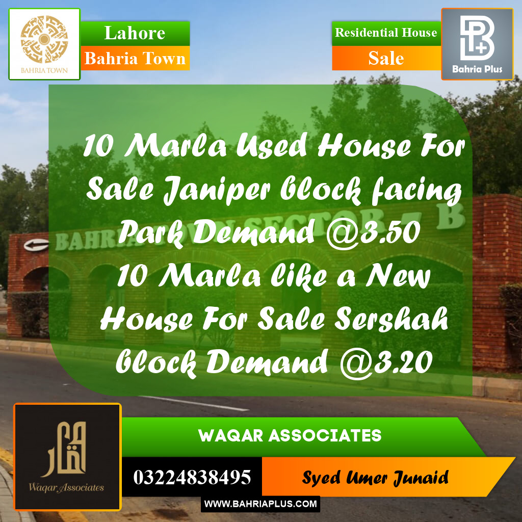 Residential House for Sale in Bahria Town, Lahore - (BP-271948)