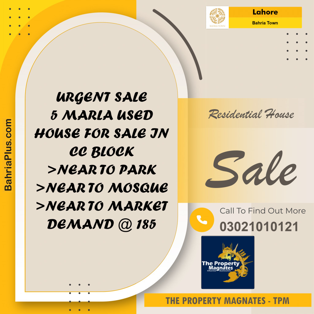 Residential House for Sale in Bahria Town, Lahore - (BP-272060)