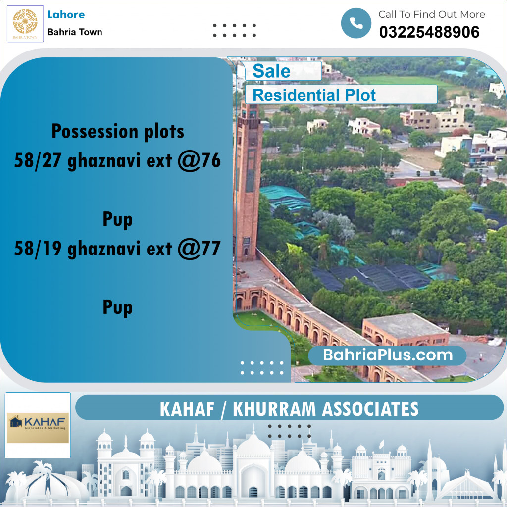Residential Plot for Sale in Bahria Town, Lahore - (BP-272101)