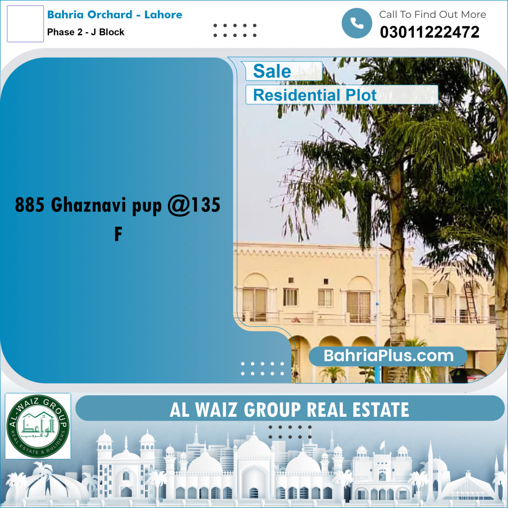 10 Marla Residential Plot for Sale in Phase 2 - J Block -  Bahria Orchard, Lahore - (BP-272151)