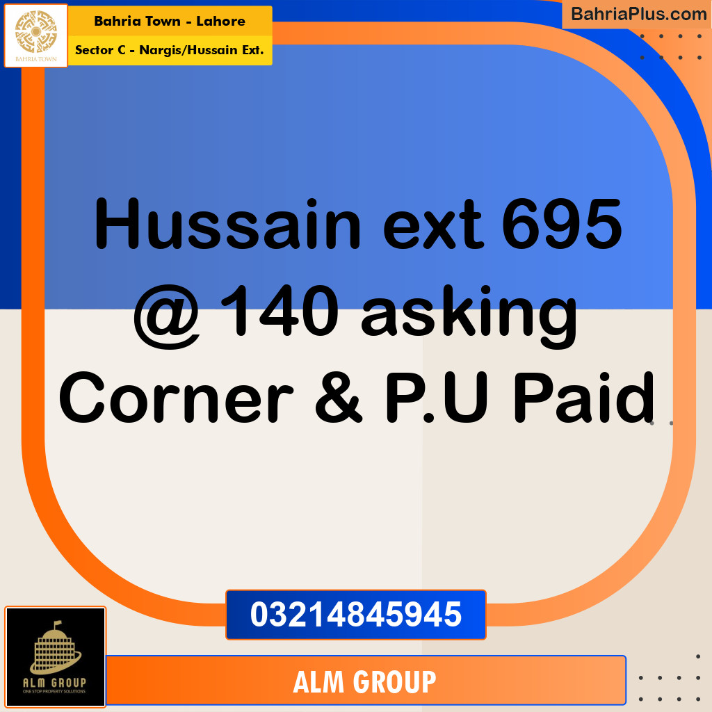 10 Marla Residential Plot for Sale in Sector C - Nargis/Hussain Ext. -  Bahria Town, Lahore - (BP-272169)