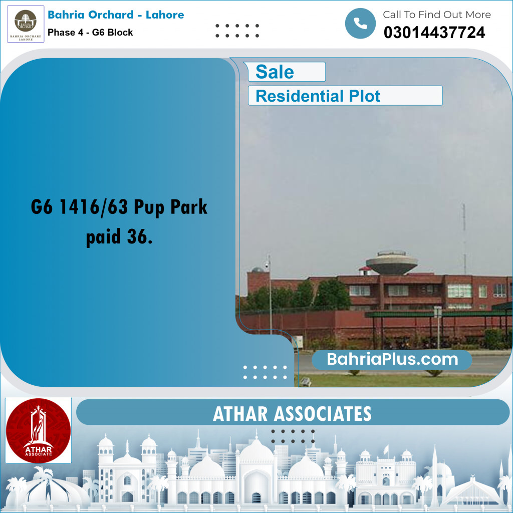 5 Marla Residential Plot for Sale in Phase 4 - G6 Block -  Bahria Orchard, Lahore - (BP-272278)