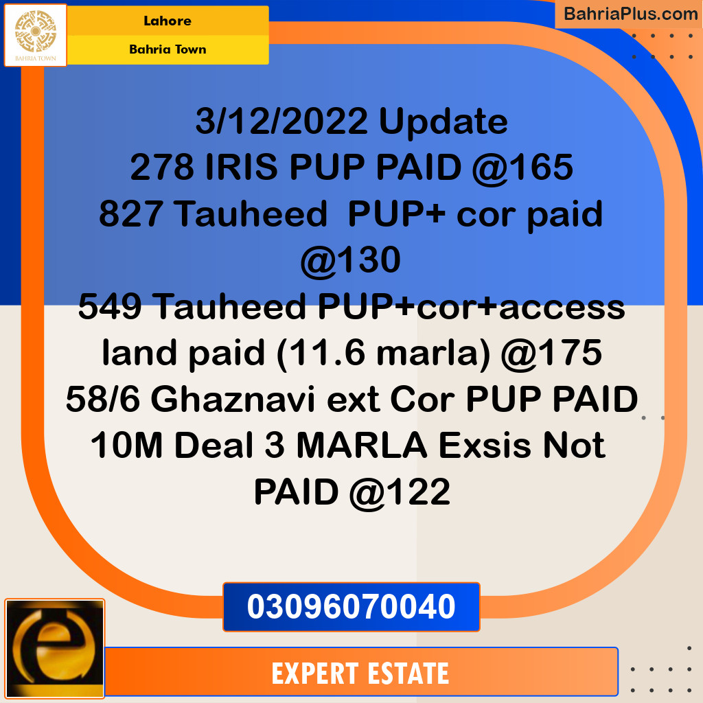 10 Marla Residential Plot for Sale in Bahria Town, Lahore - (BP-272301)