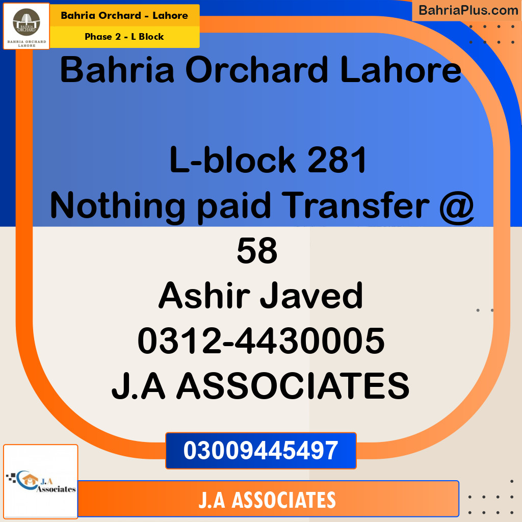 5 Marla Residential Plot for Sale in Phase 2 - L Block -  Bahria Orchard, Lahore - (BP-272323)