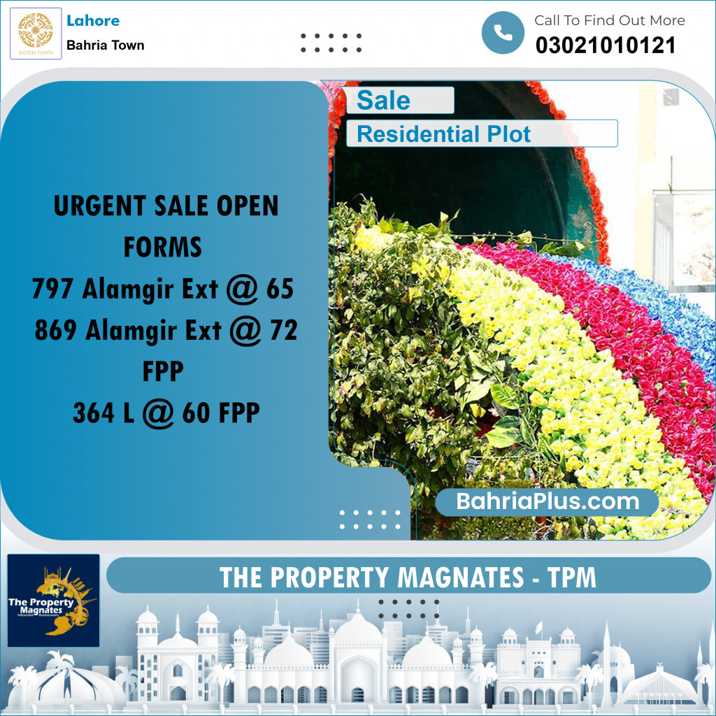 Residential Plot for Sale in Bahria Town, Lahore - (BP-272422)