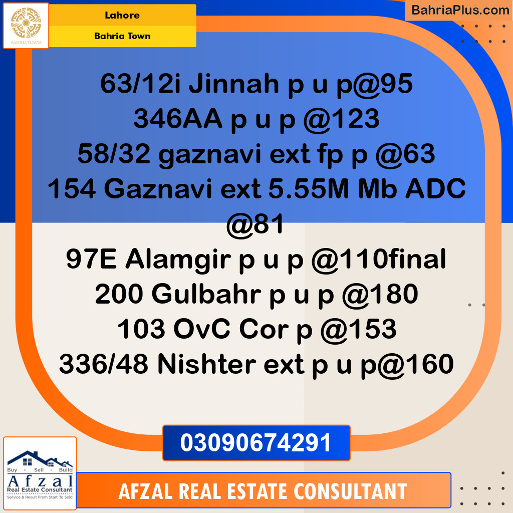 Residential Plot for Sale in Bahria Town, Lahore - (BP-272442)