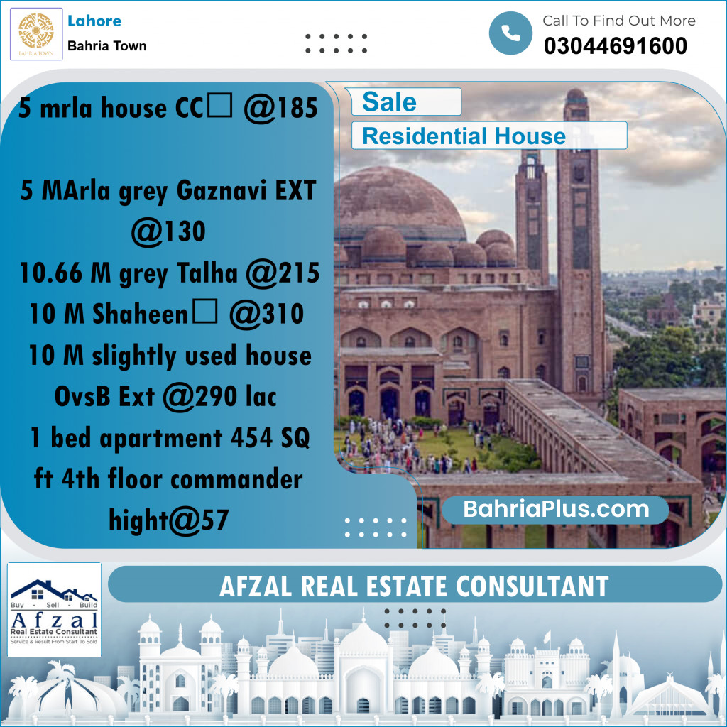 Residential House for Sale in Bahria Town, Lahore - (BP-272452)