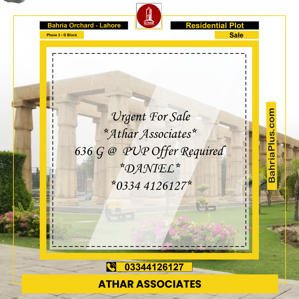 5 Marla Residential Plot for Sale in Phase 2 - G Block -  Bahria Orchard, Lahore - (BP-272521)
