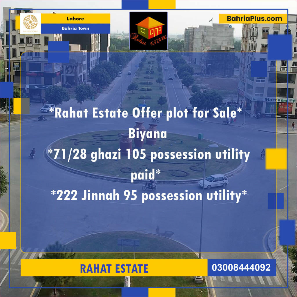 10 Marla Residential Plot for Sale in Bahria Town, Lahore - (BP-272660)