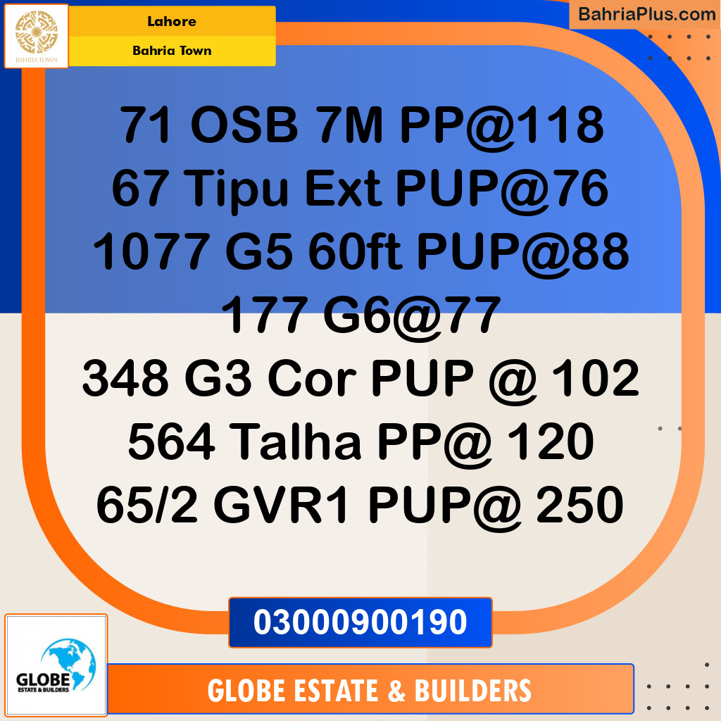 Residential Plot for Sale in Bahria Town, Lahore - (BP-272671)