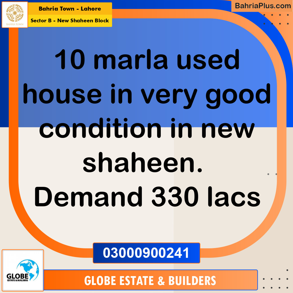 10 Marla Residential House for Sale in Sector B - New Shaheen Block -  Bahria Town, Lahore - (BP-272691)