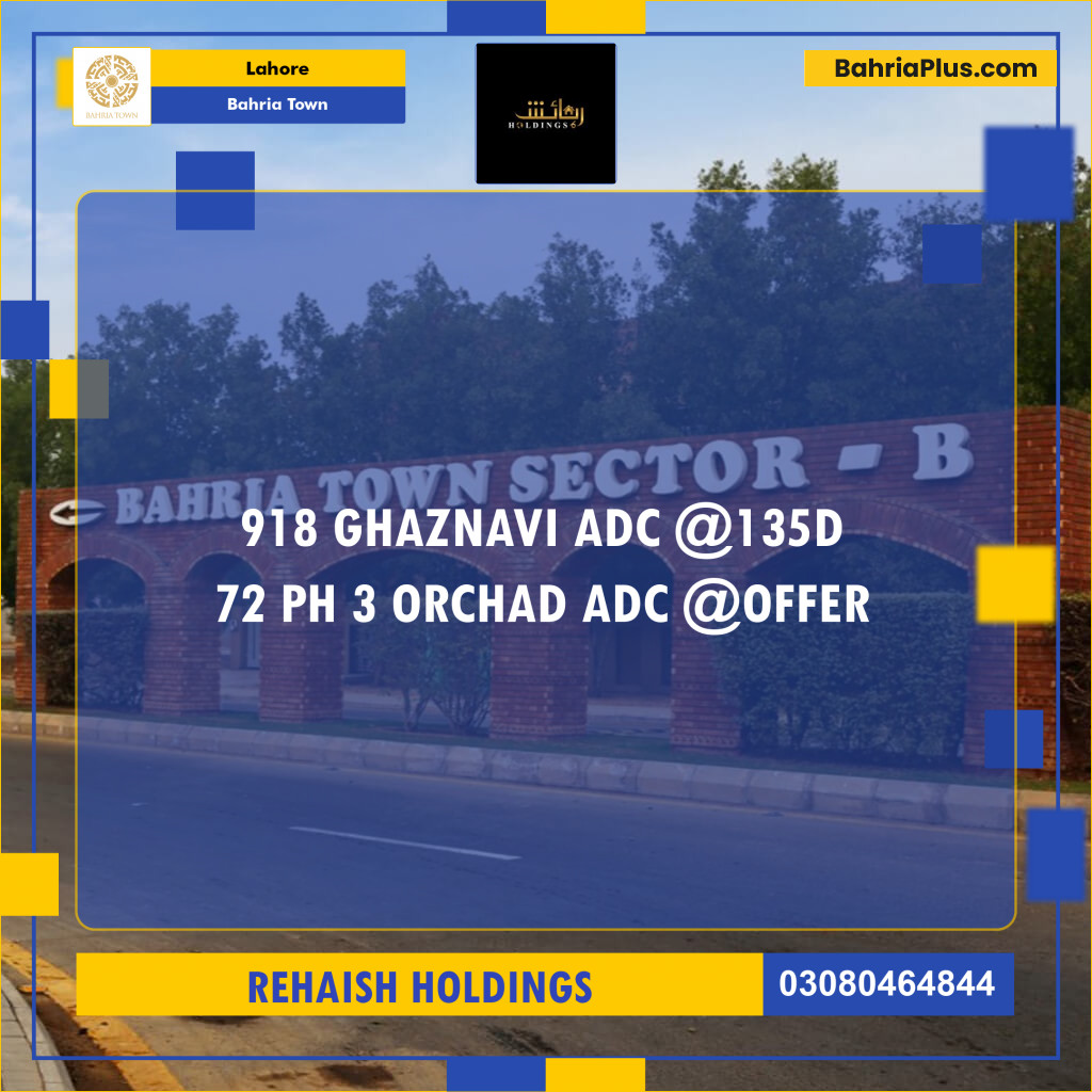 Residential Plot for Sale in Bahria Town, Lahore - (BP-272727)