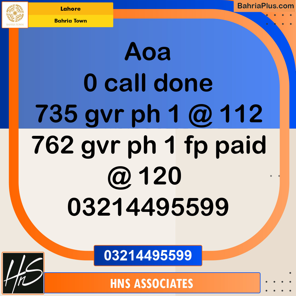 Residential Plot for Sale in Bahria Town, Lahore - (BP-272796)