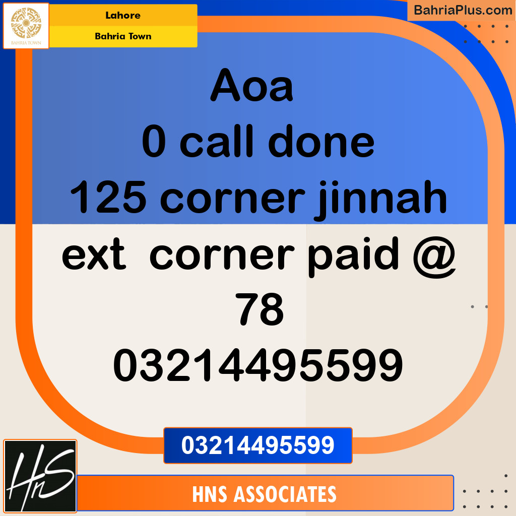 Residential Plot for Sale in Bahria Town, Lahore - (BP-272797)