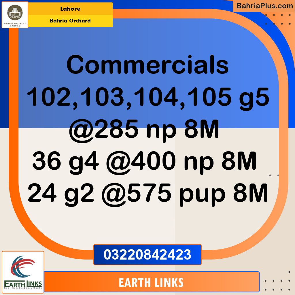 Commercial Plot for Sale in Bahria Orchard, Lahore - (BP-272829)