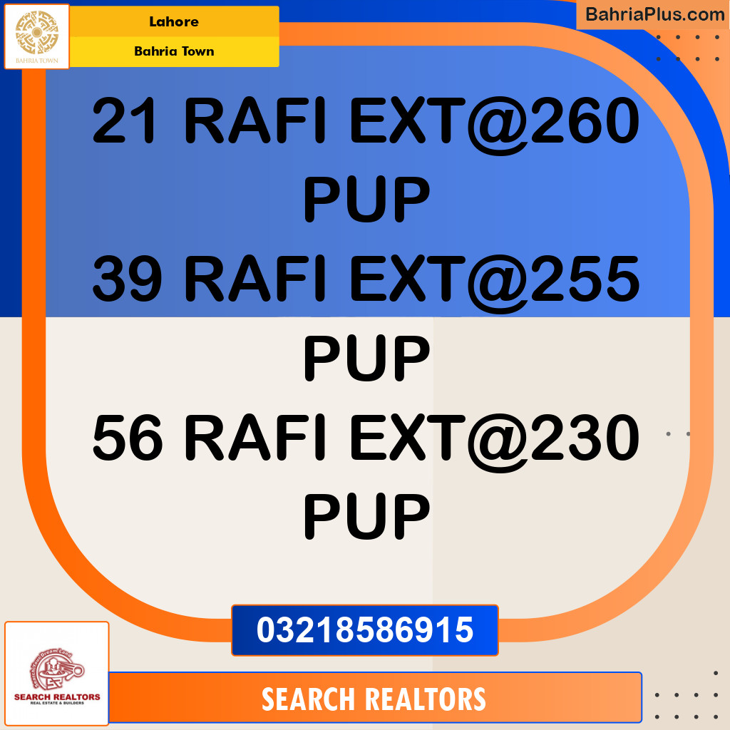 Residential Plot for Sale in Bahria Town, Lahore - (BP-272844)