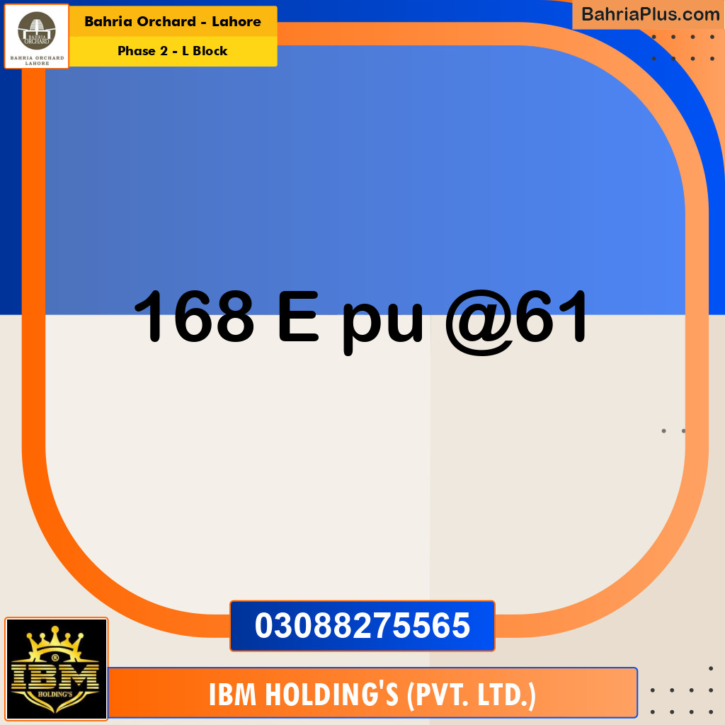 5 Marla Residential Plot for Sale in Phase 2 - L Block -  Bahria Orchard, Lahore - (BP-272967)