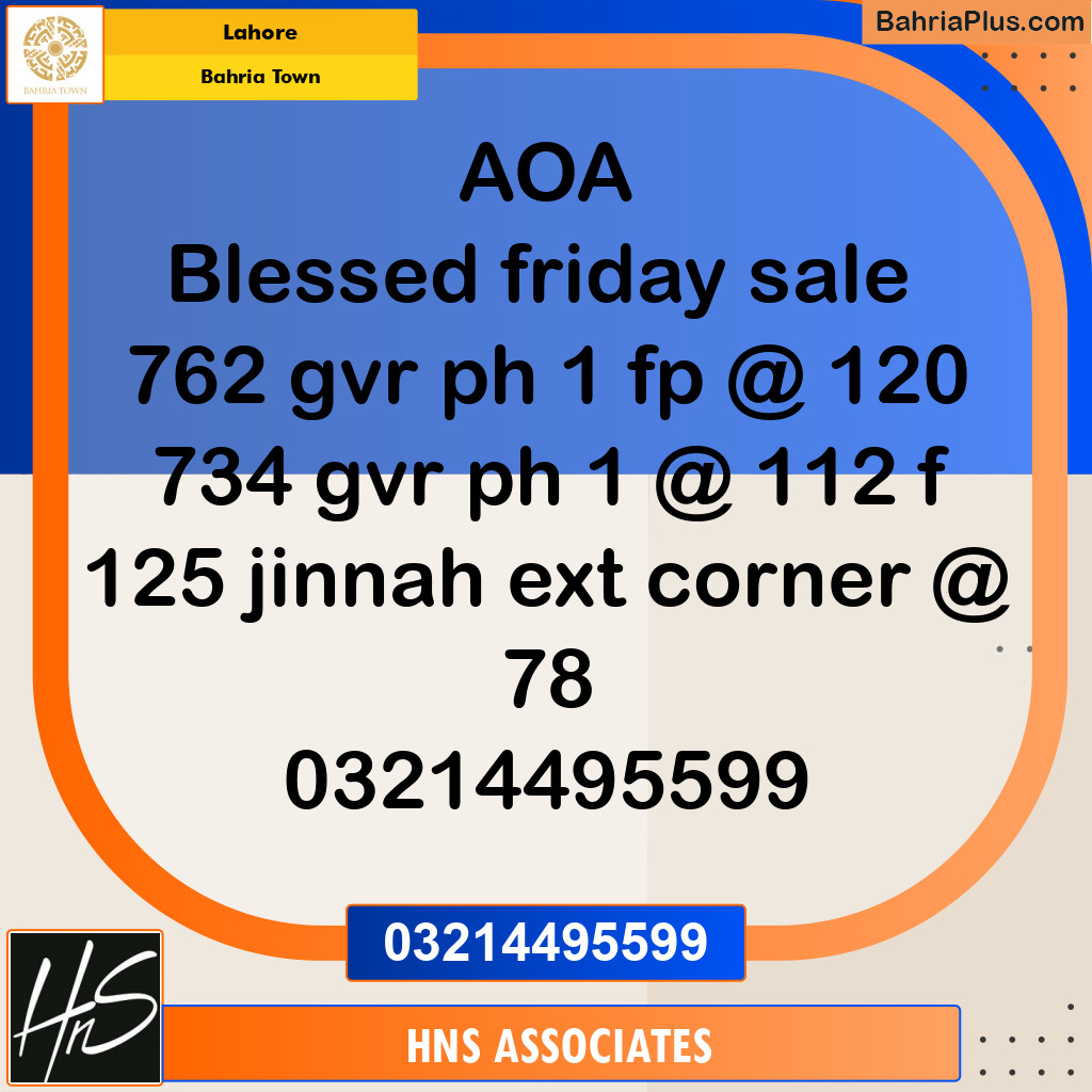 Residential Plot for Sale in Bahria Town, Lahore - (BP-272986)