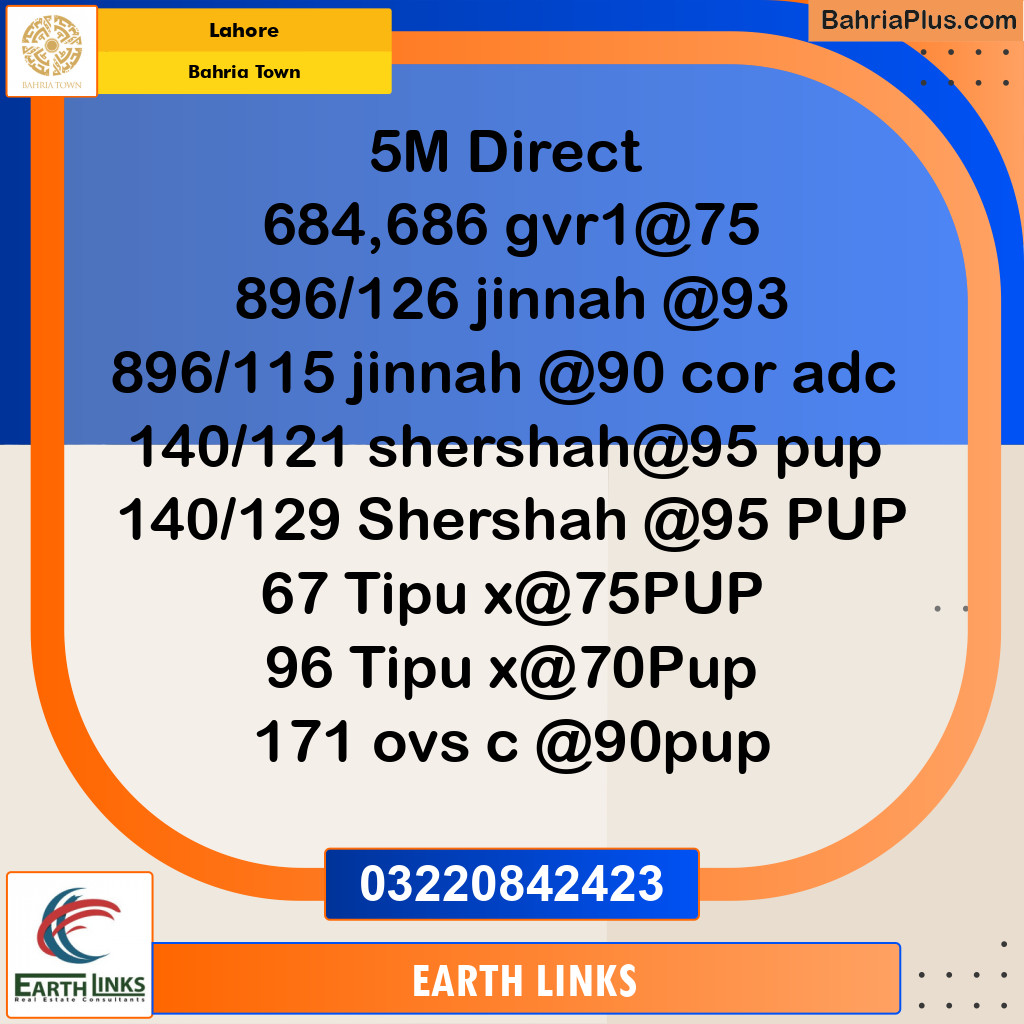 Residential Plot for Sale in Bahria Town, Lahore - (BP-273128)