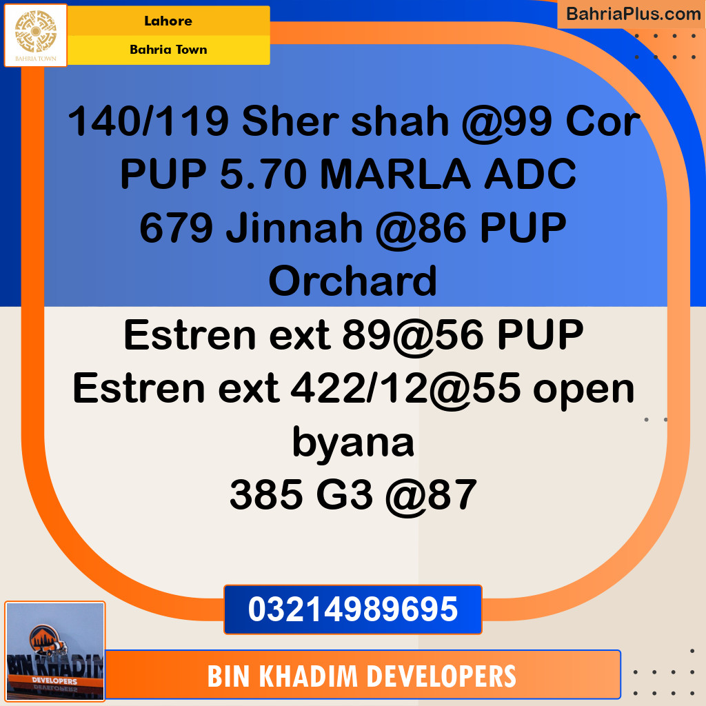 Residential Plot for Sale in Bahria Town, Lahore - (BP-273164)