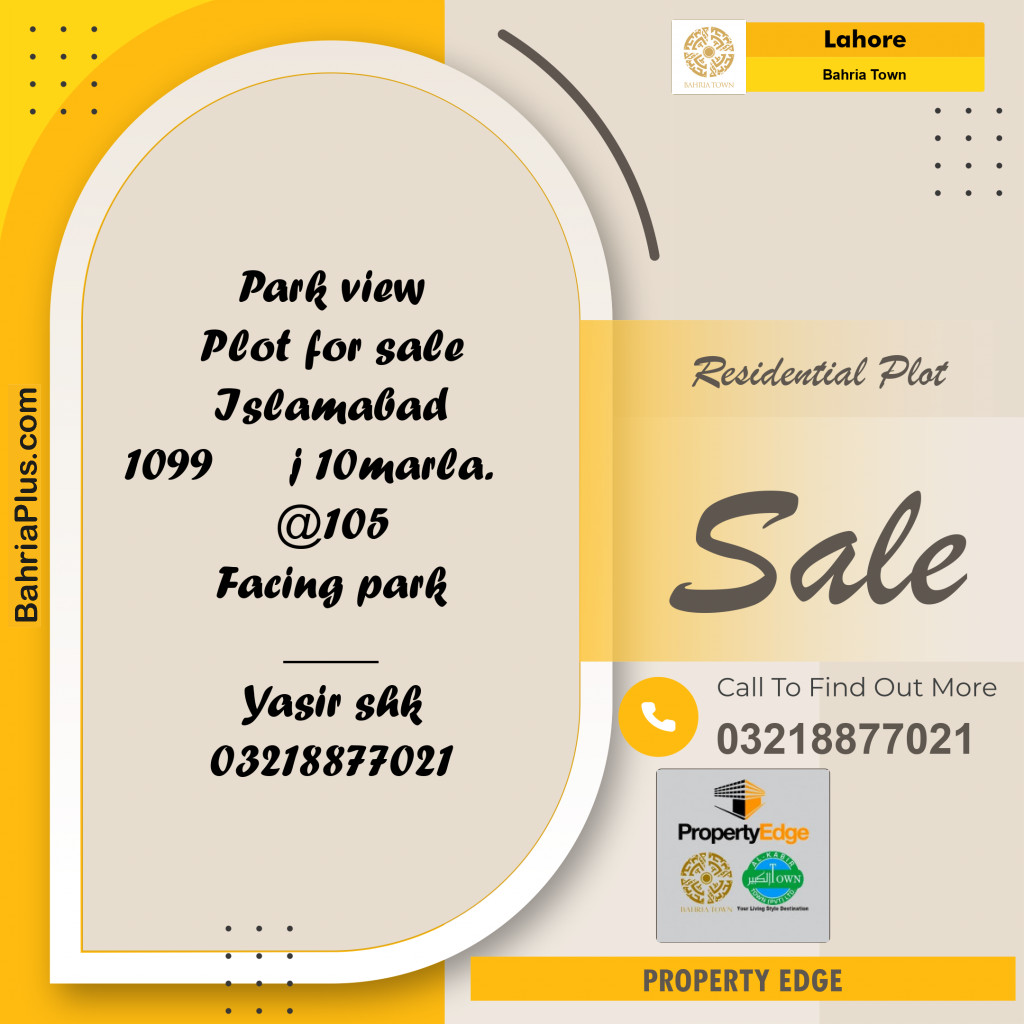 Residential Plot for Sale in Bahria Town, Lahore - (BP-273170)