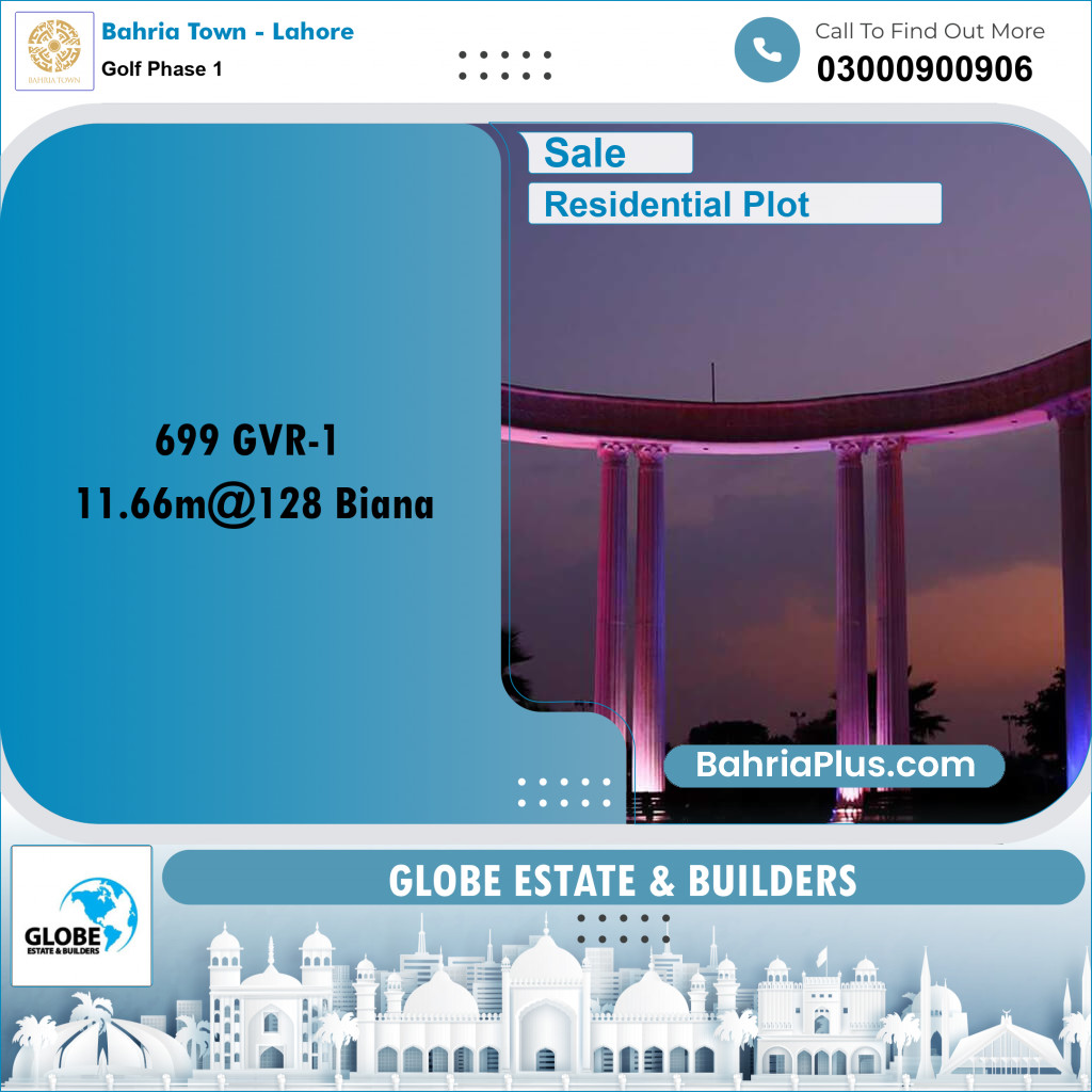 Residential Plot for Sale in Golf Phase 1 -  Bahria Town, Lahore - (BP-273360)