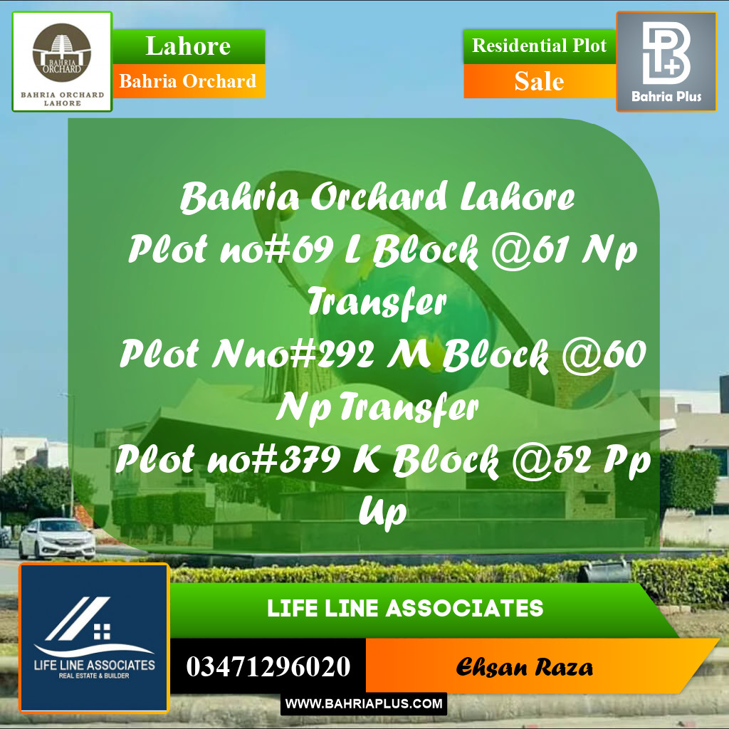 5 Marla Residential Plot for Sale in Bahria Orchard, Lahore - (BP-273385)
