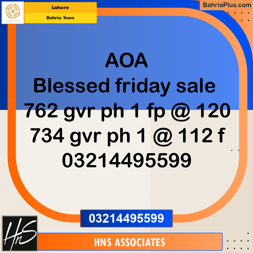 Residential Plot for Sale in Bahria Town, Lahore - (BP-273458)