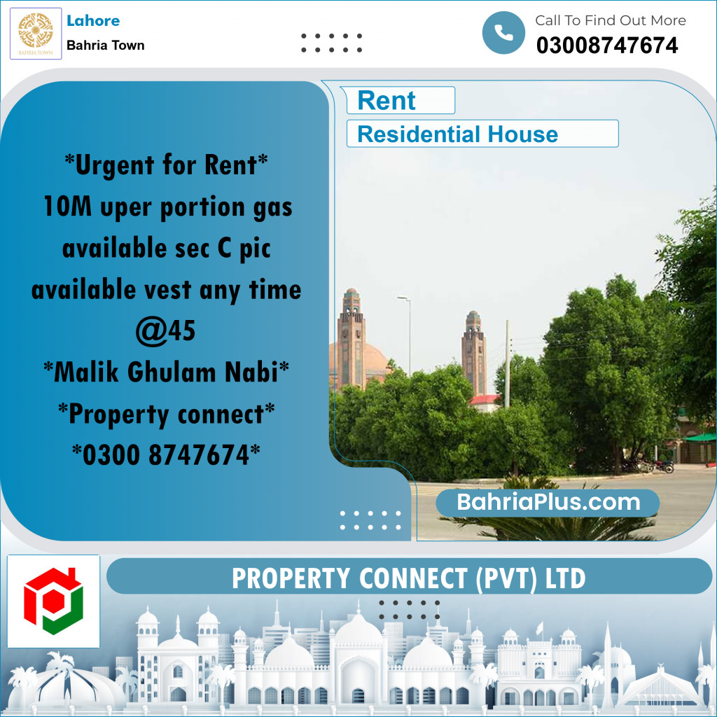 Residential House for Rent in Bahria Town, Lahore - (BP-273681)