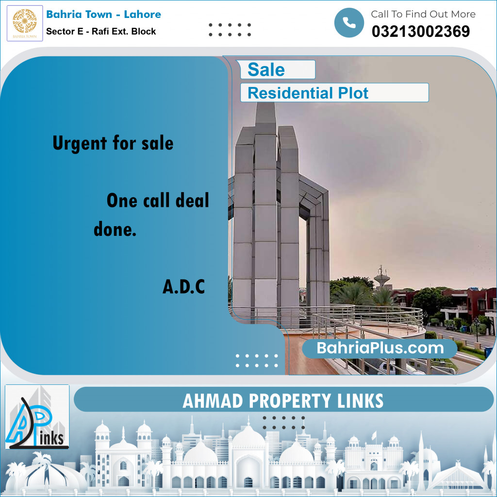 5 Marla Residential Plot for Sale in Sector E - Rafi Ext. Block -  Bahria Town, Lahore - (BP-273709)