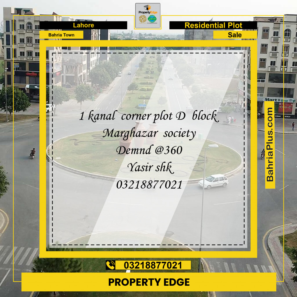 Residential Plot for Sale in Bahria Town, Lahore - (BP-273714)
