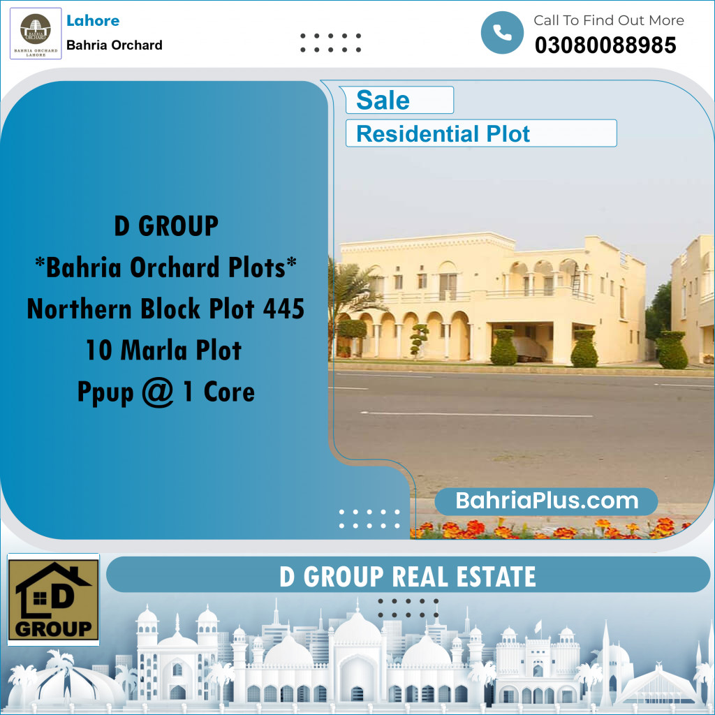 Residential Plot for Sale in Bahria Orchard, Lahore - (BP-273797)