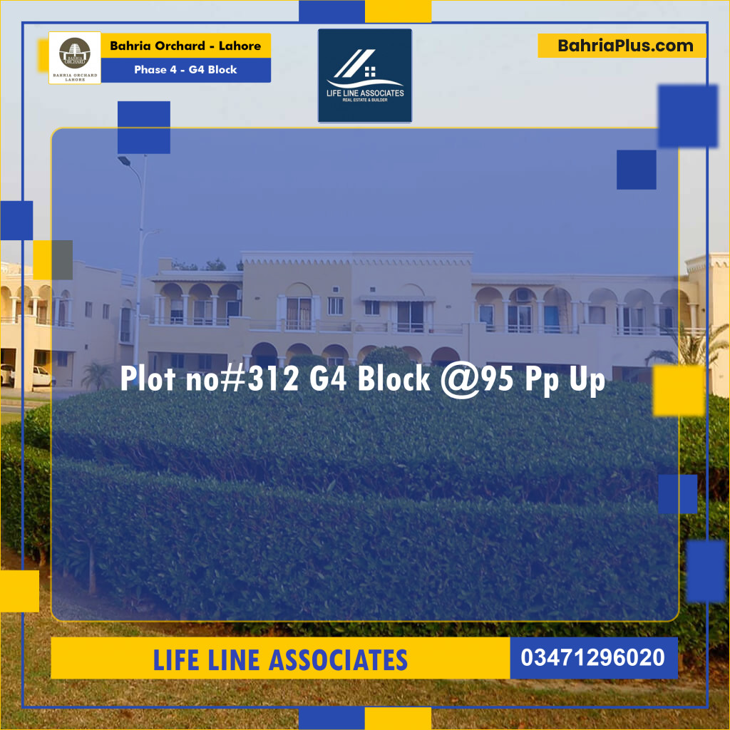 10 Marla Residential Plot for Sale in Phase 4 - G4 Block -  Bahria Orchard, Lahore - (BP-273805)
