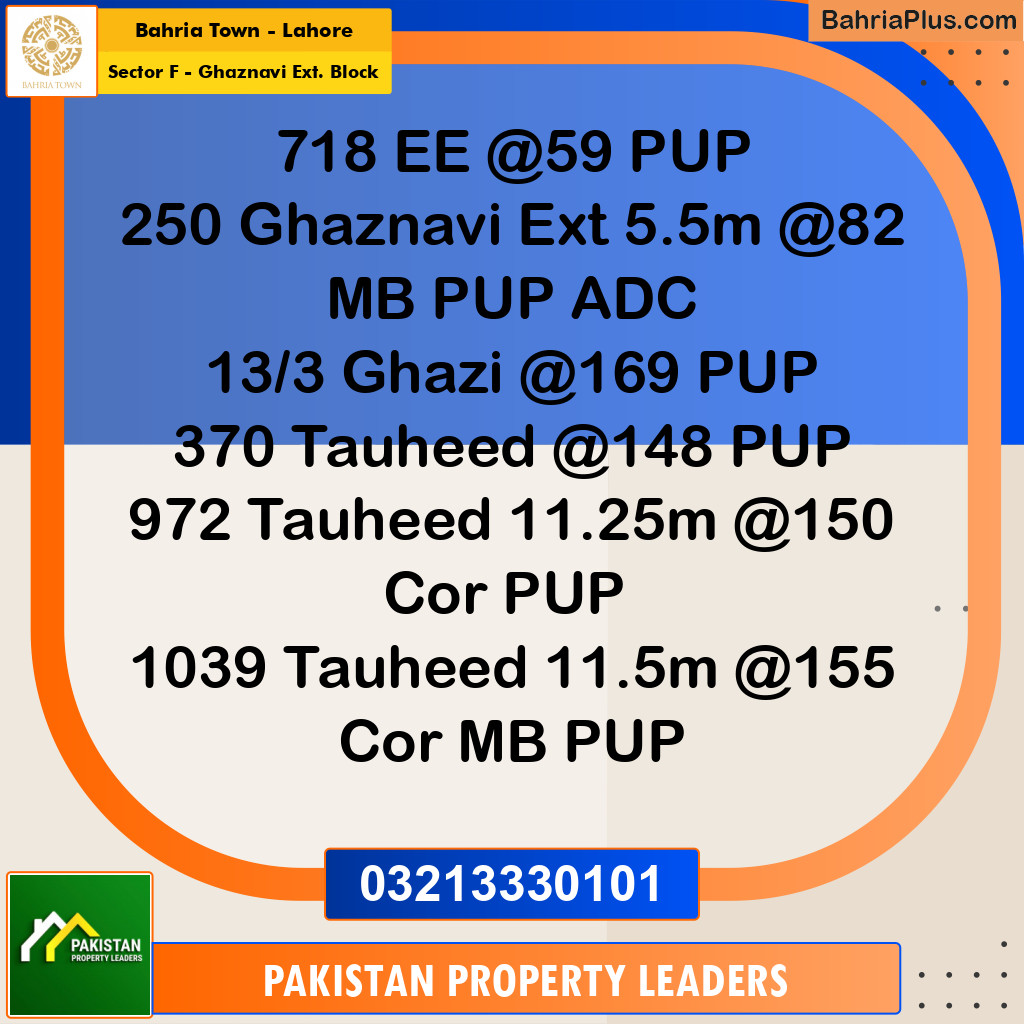 5 Marla Residential Plot for Sale in Sector F - Ghaznavi Ext. Block -  Bahria Town, Lahore - (BP-273883)