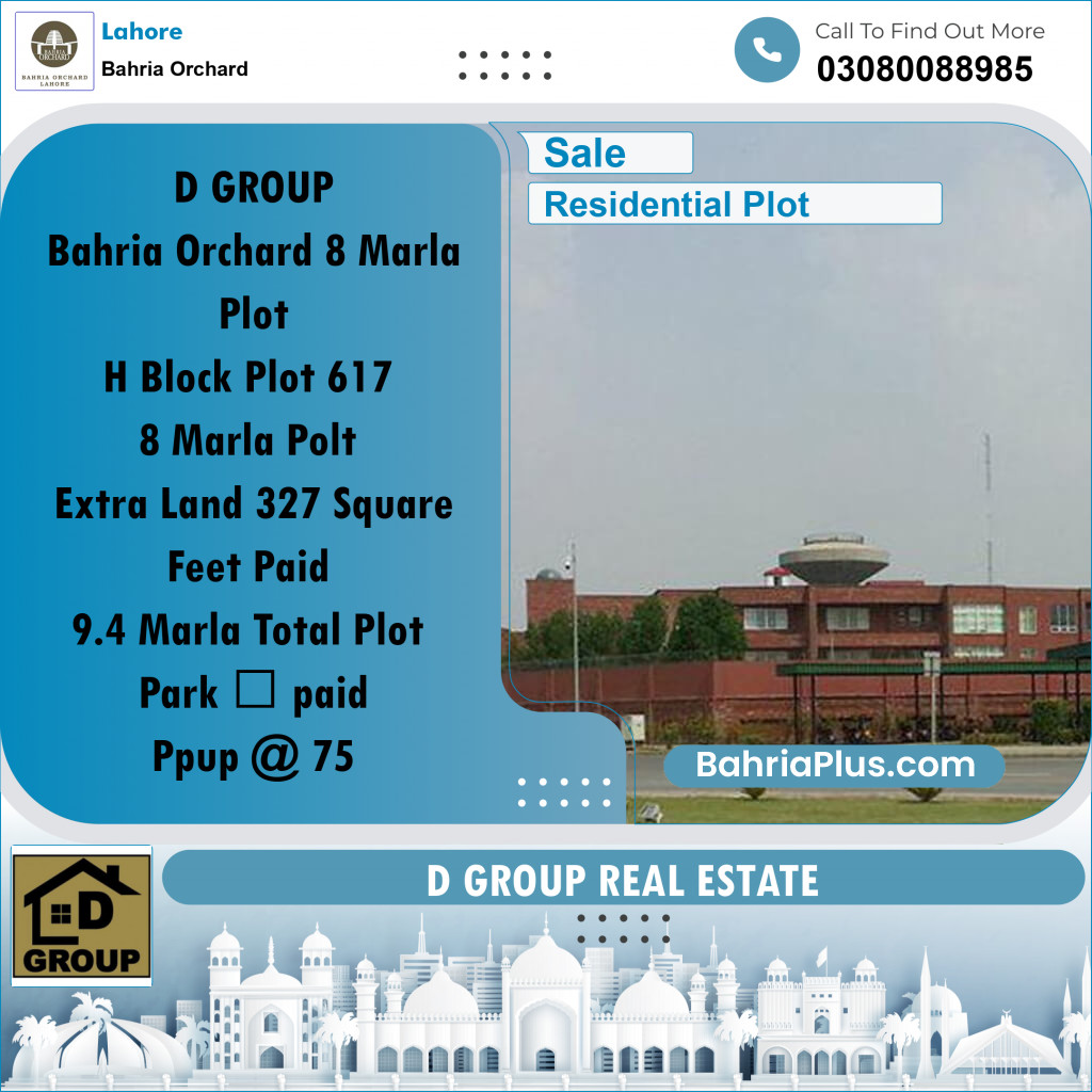 Residential Plot for Sale in Bahria Orchard, Lahore - (BP-273896)