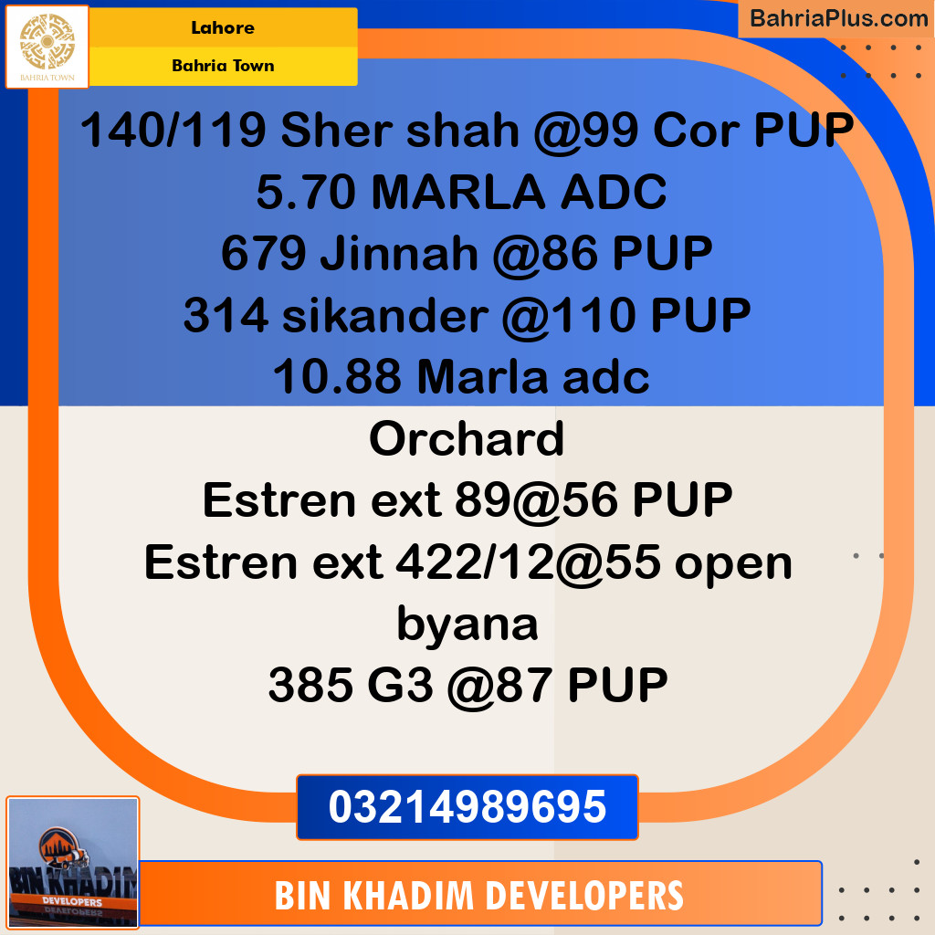 Residential Plot for Sale in Bahria Town, Lahore - (BP-273946)