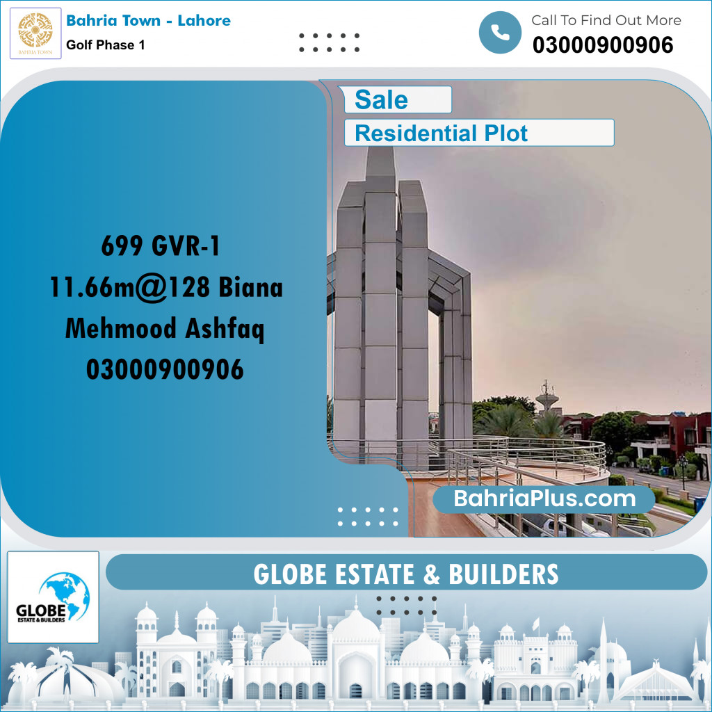 Residential Plot for Sale in Golf Phase 1 -  Bahria Town, Lahore - (BP-273978)