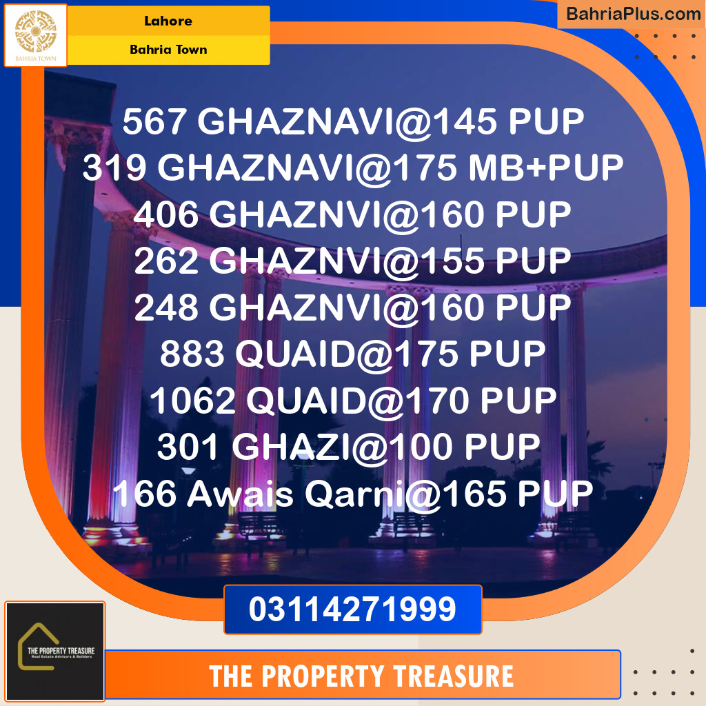 10 Marla Residential Plot for Sale in Bahria Town, Lahore - (BP-274008)