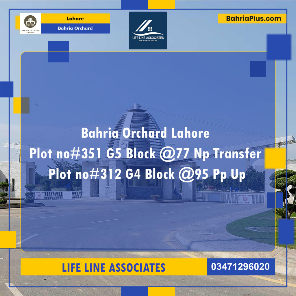 10 Marla Residential Plot for Sale in Bahria Orchard, Lahore - (BP-274161)