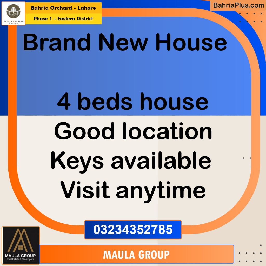5 Marla Residential House for Sale in Phase 1 - Eastern District -  Bahria Orchard, Lahore - (BP-274255)