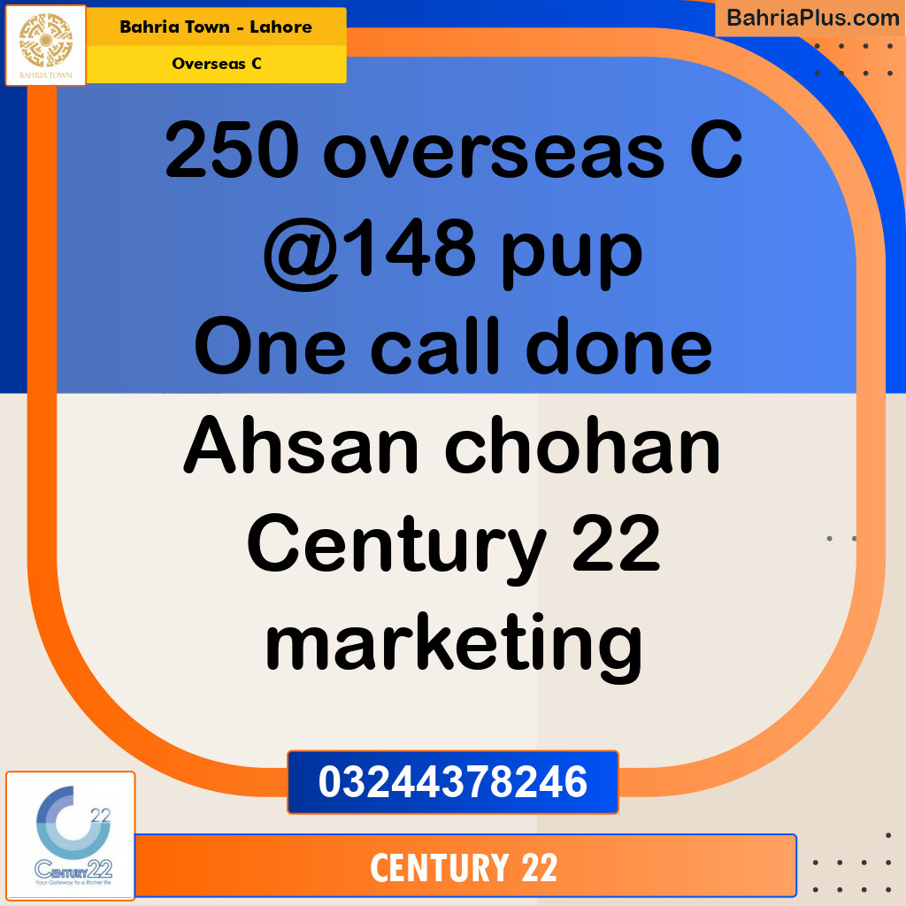 10 Marla Residential Plot for Sale in Overseas C -  Bahria Town, Lahore - (BP-274336)