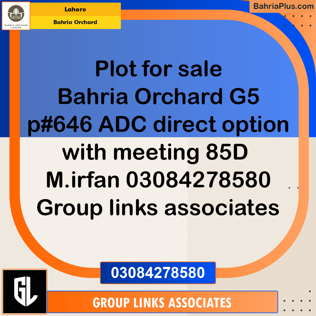 Residential Plot for Sale in Bahria Orchard, Lahore - (BP-274355)