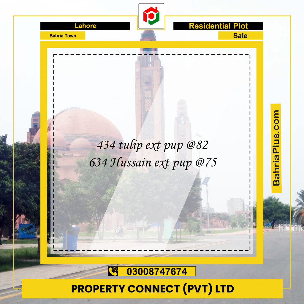 Residential Plot for Sale in Bahria Town, Lahore - (BP-274397)