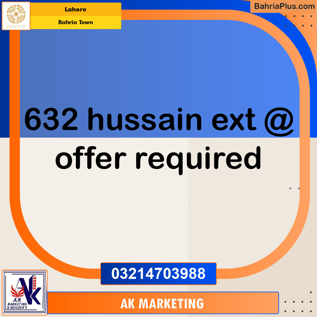 Residential Plot for Sale in Bahria Town, Lahore - (BP-274413)