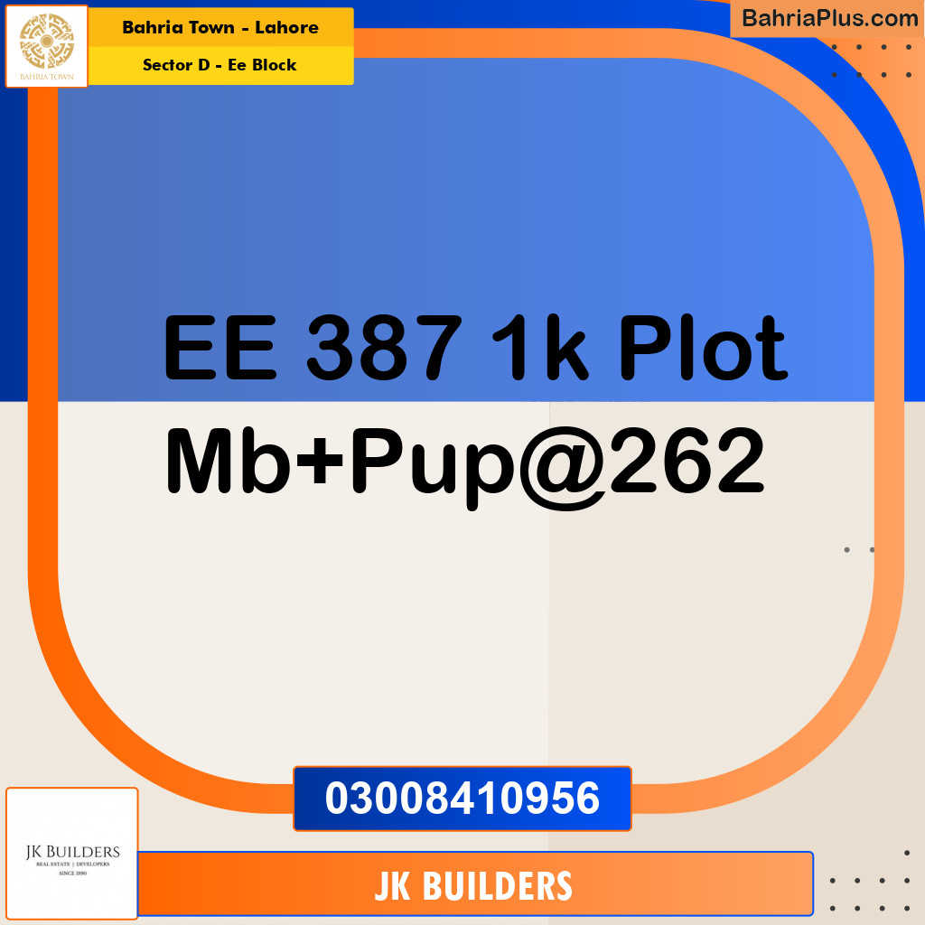 1 Kanal Residential Plot for Sale in Sector D - EE Block -  Bahria Town, Lahore - (BP-274481)
