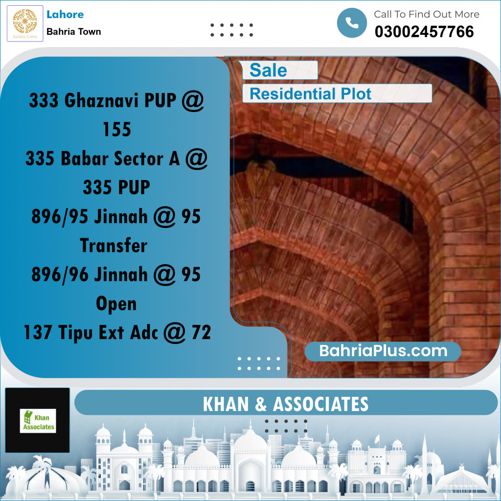 Residential Plot for Sale in Bahria Town, Lahore - (BP-274553)
