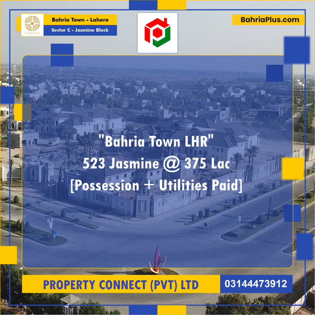 1 Kanal Residential Plot for Sale in Sector C - Jasmine Block -  Bahria Town, Lahore - (BP-274676)