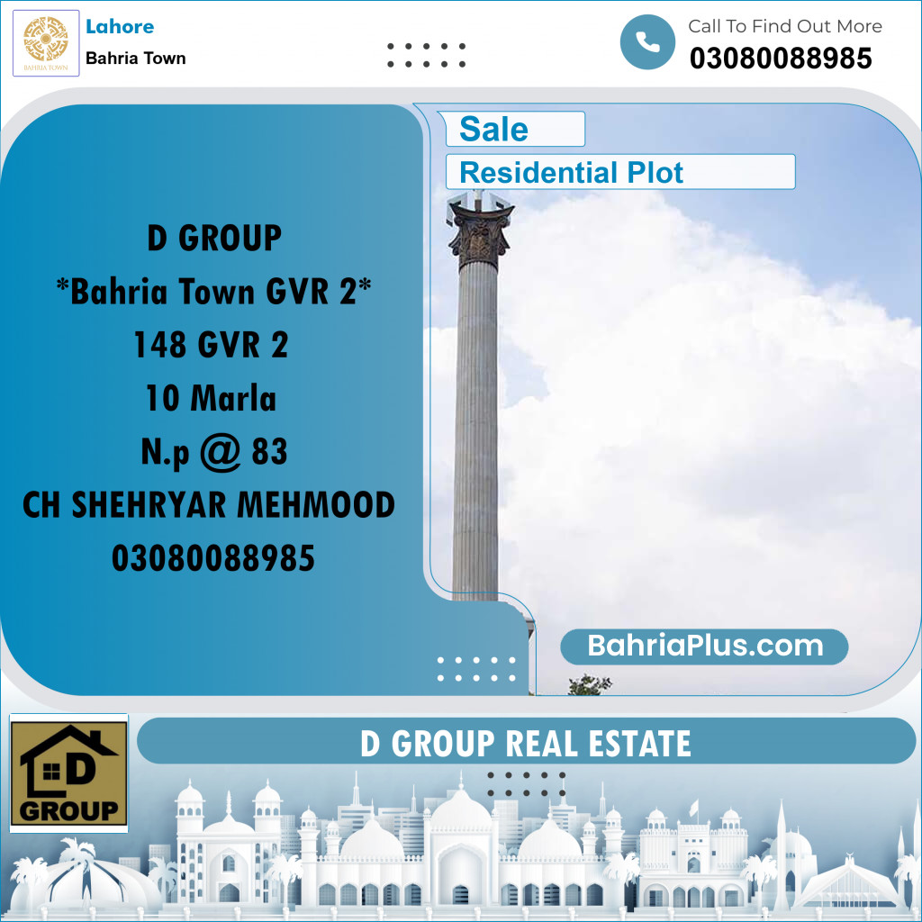 Residential Plot for Sale in Bahria Town, Lahore - (BP-274857)