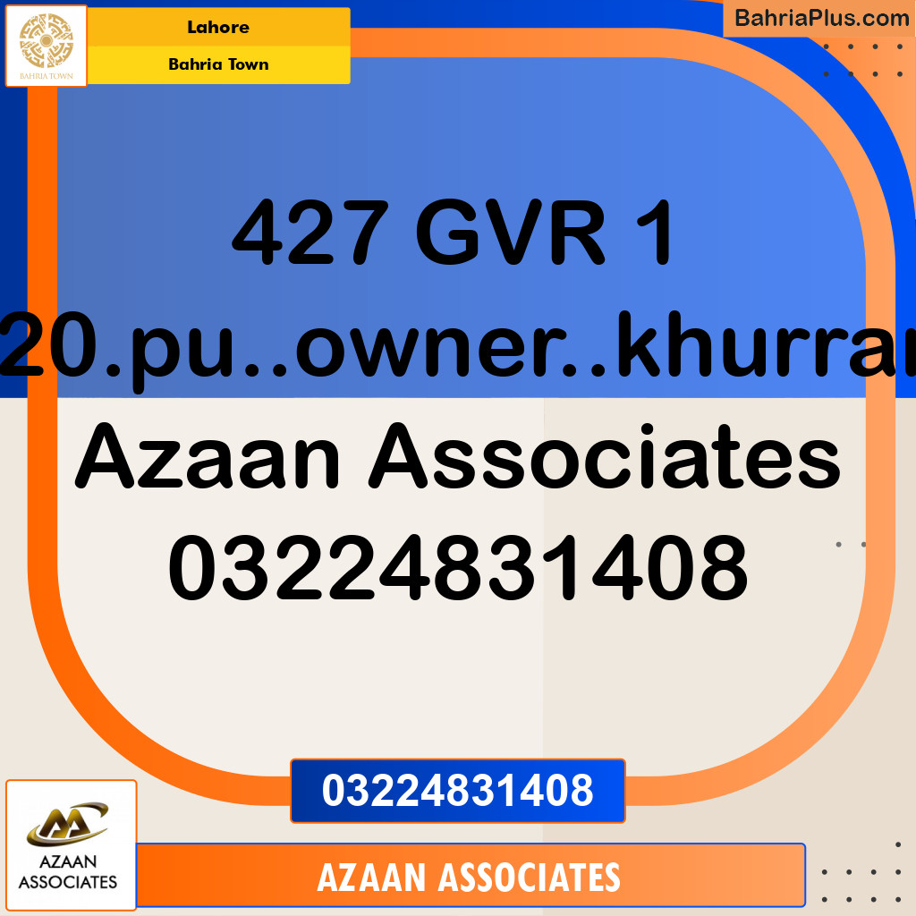 Residential Plot for Sale in Bahria Town, Lahore - (BP-274939)